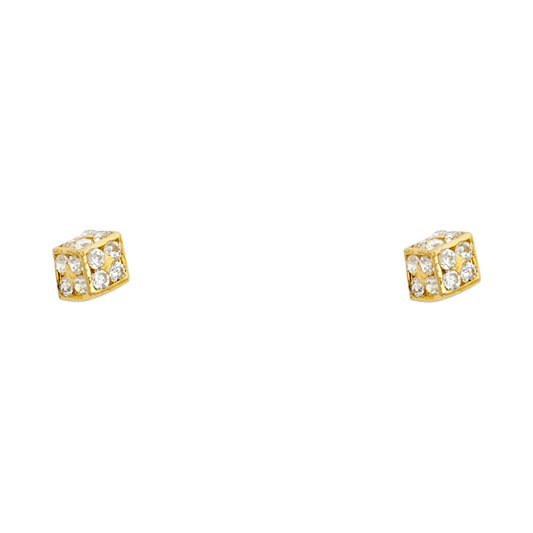 Assorted Stud Earrings with Screw Back - 14K GOLD - ST363