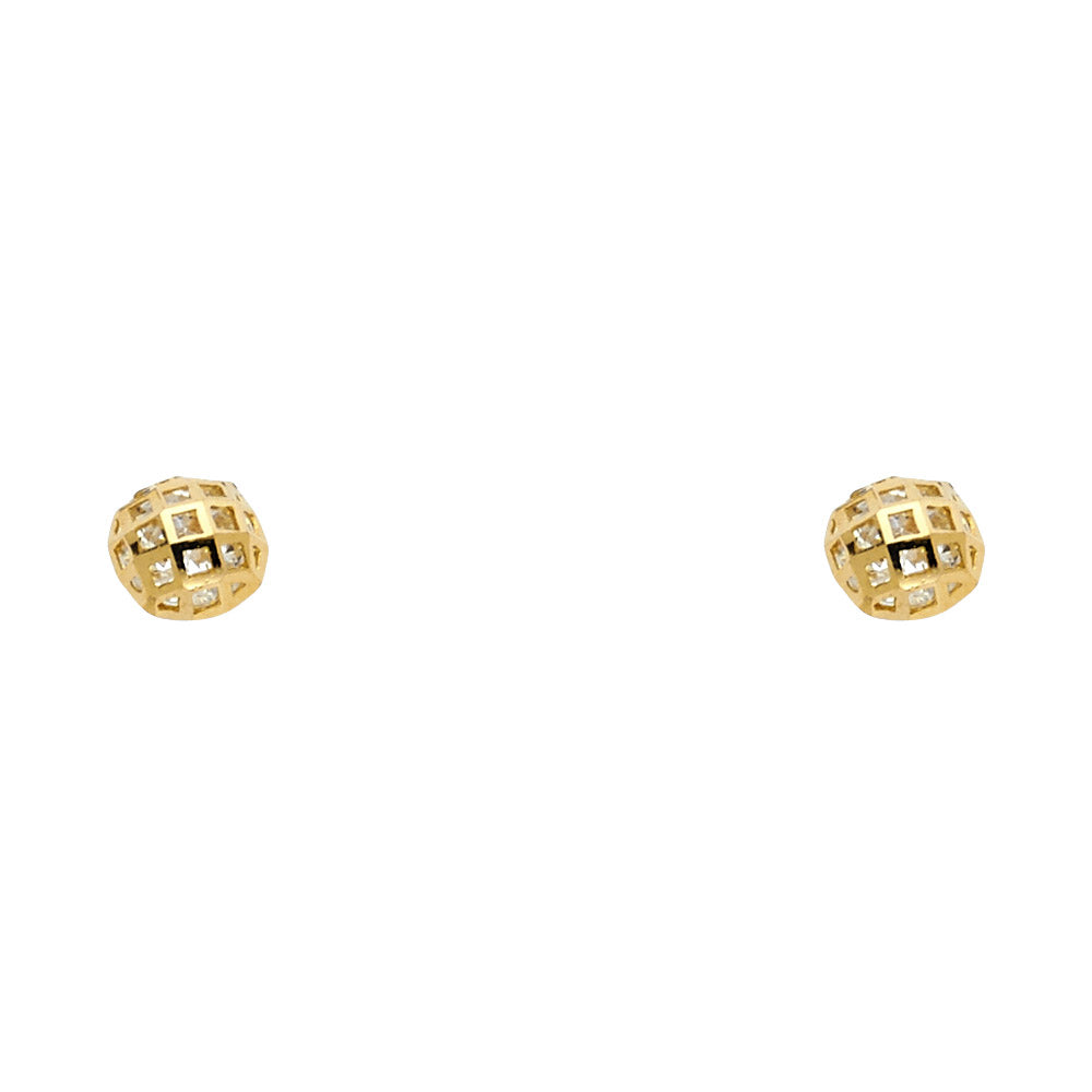 Assorted Stud Earrings with Screw Back - 14K GOLD - ST365