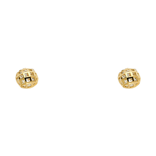 Assorted Stud Earrings with Screw Back - 14K GOLD - ST365