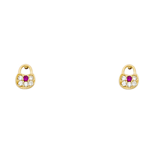 Assorted Stud Earrings with Screw Back - 14K GOLD - ST367