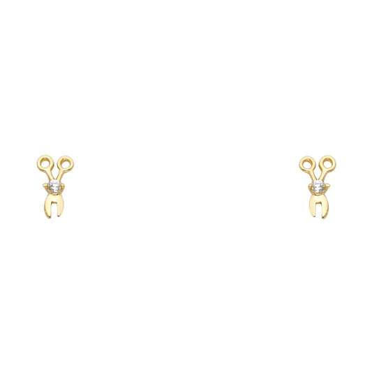 Assorted Stud Earrings with Screw Back - 14K GOLD - ST370