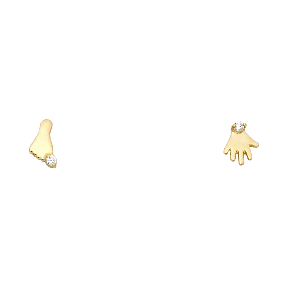 Assorted Stud Earrings with Screw Back - 14K GOLD - ST372