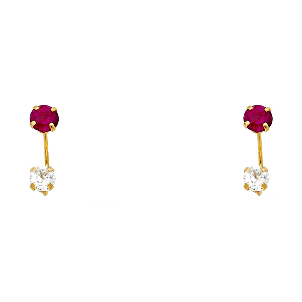 Assorted Stud Earrings - 14K GOLD - ST386