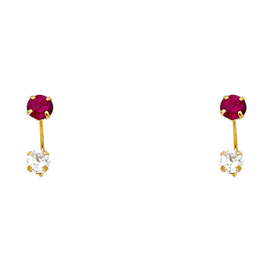 Assorted Stud Earrings - 14K GOLD - ST386