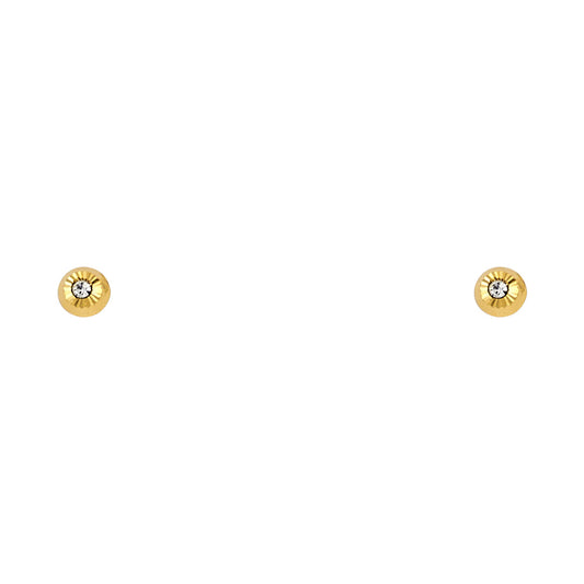 Assorted Stud Earrings with Screw Back - 14K GOLD - ST445