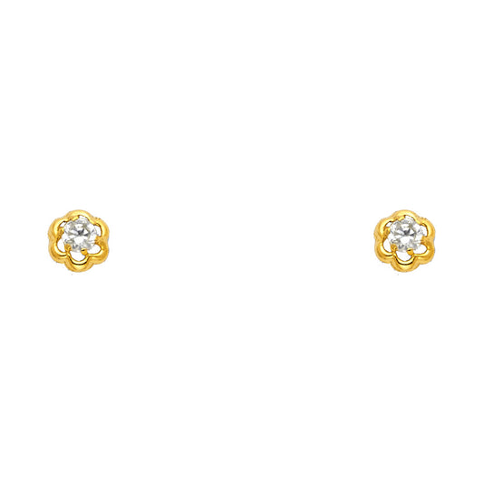 Assorted Stud Earrings with Screw Back - 14K GOLD - ST489