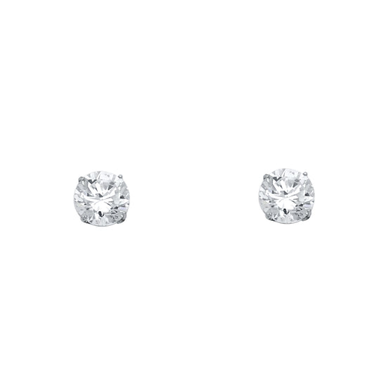 Solitaire Stud Earrings - 14K GOLD - ST520