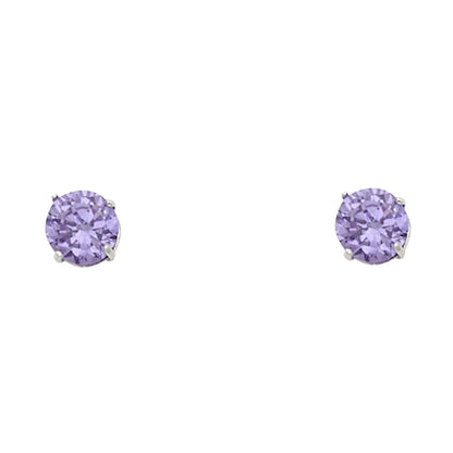 Solitaire Birth Stone Stud Earrings - 14K GOLD - ST525