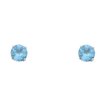 Solitaire Birth Stone Stud Earrings - 14K GOLD - ST525