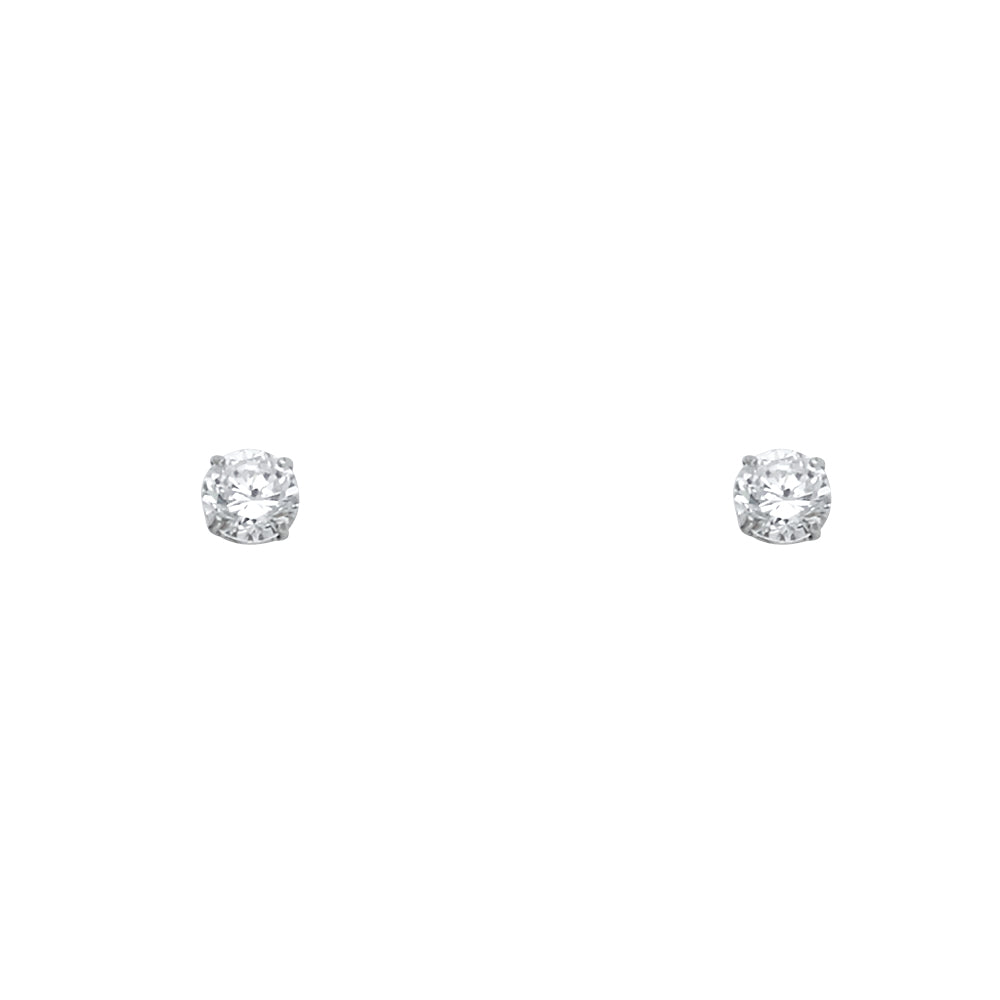 Solitaire Stud Earrings - 14K GOLD - ST525-04