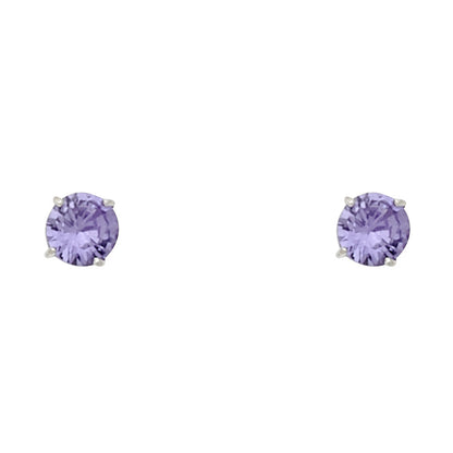 Solitaire Birth Stone Stud Earrings - 14K GOLD - ST525