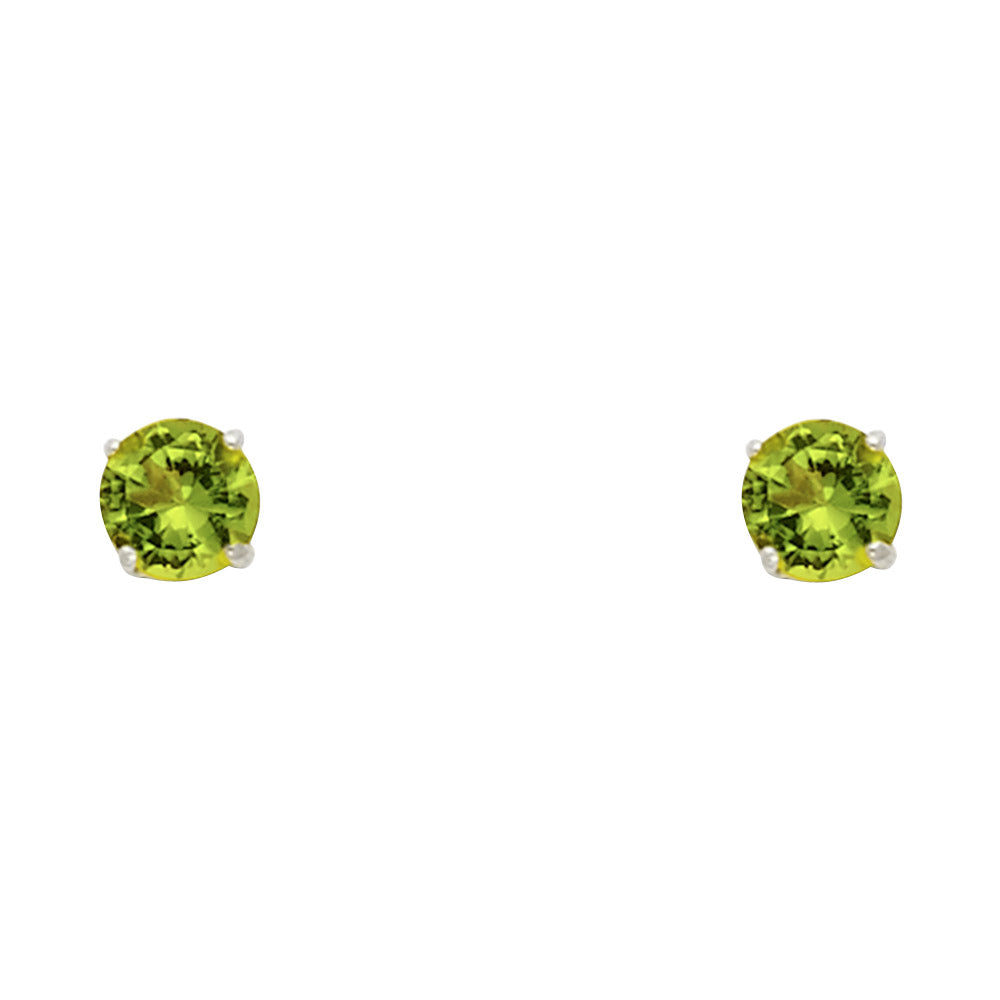 Solitaire Birth Stone Stud Earrings - 14K GOLD - ST525