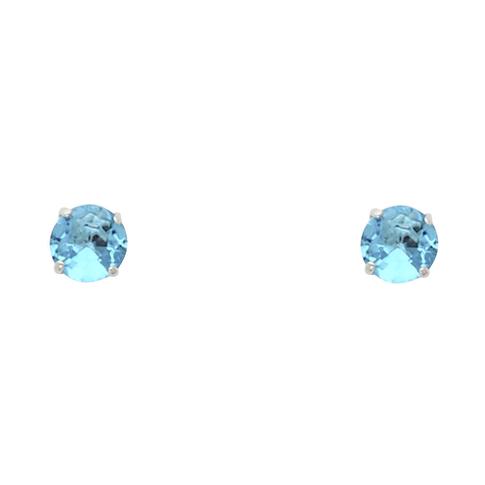 Solitaire Birth Stone Stud Earrings - 14K GOLD - ST525