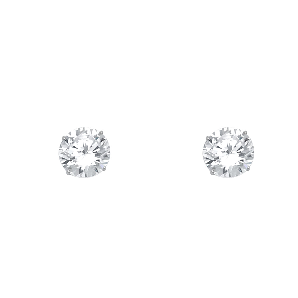 Solitaire Stud Earrings - 14K GOLD - ST531