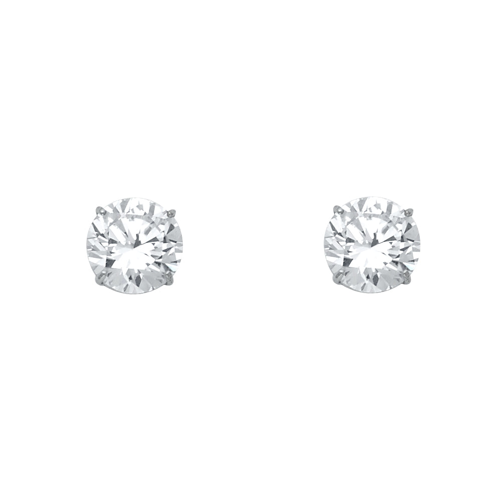 Solitaire Stud Earrings - 14K GOLD - ST532