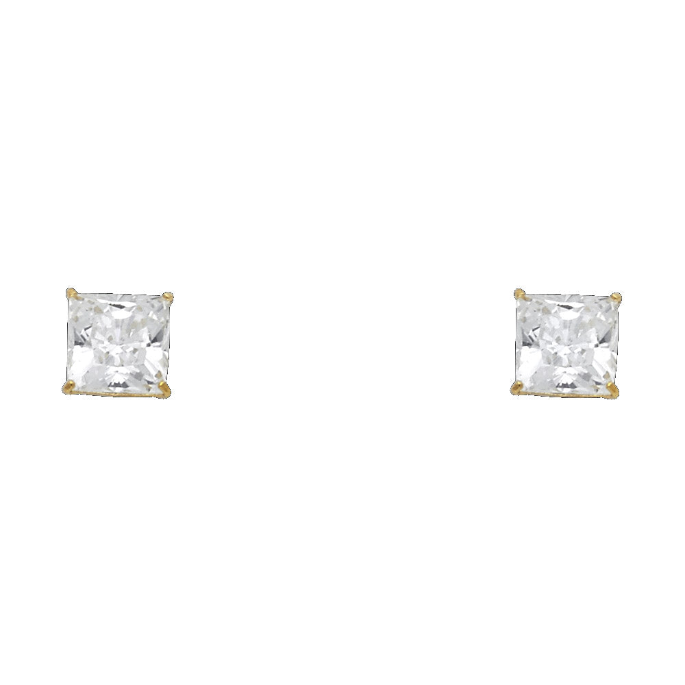 Solitaire Stud Earrings - 14K GOLD - ST533