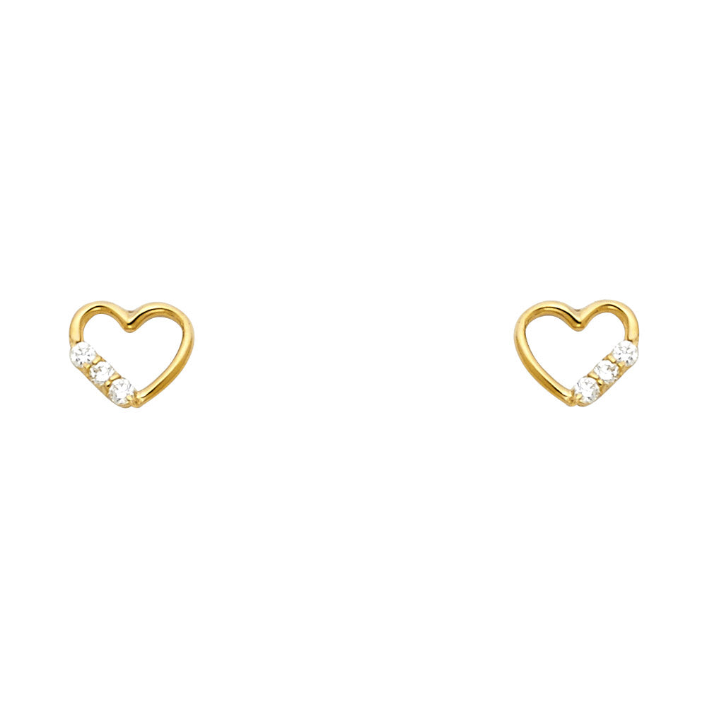 Assorted Stud Earrings with Screw Back - 14K GOLD - ST536