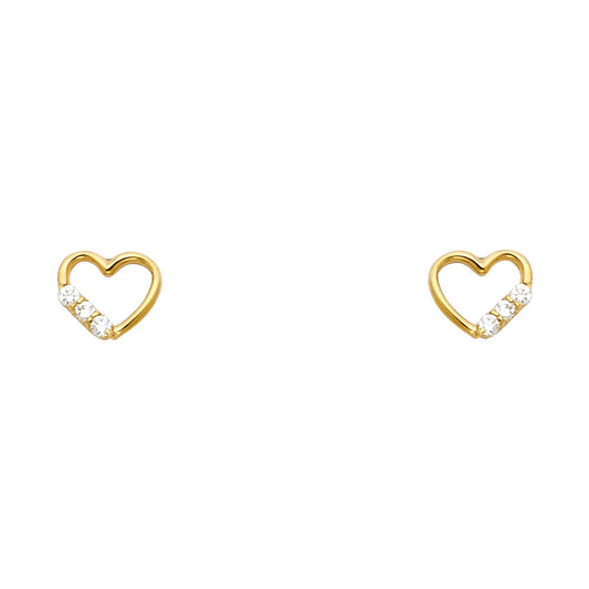 Assorted Stud Earrings with Screw Back - 14K GOLD - ST536