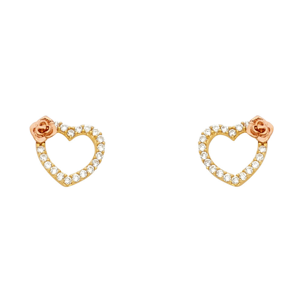 Assorted Stud Earrings with Screw Back - 14K GOLD - ST340