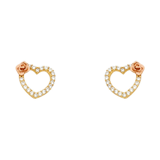 Assorted Stud Earrings with Screw Back - 14K GOLD - ST340