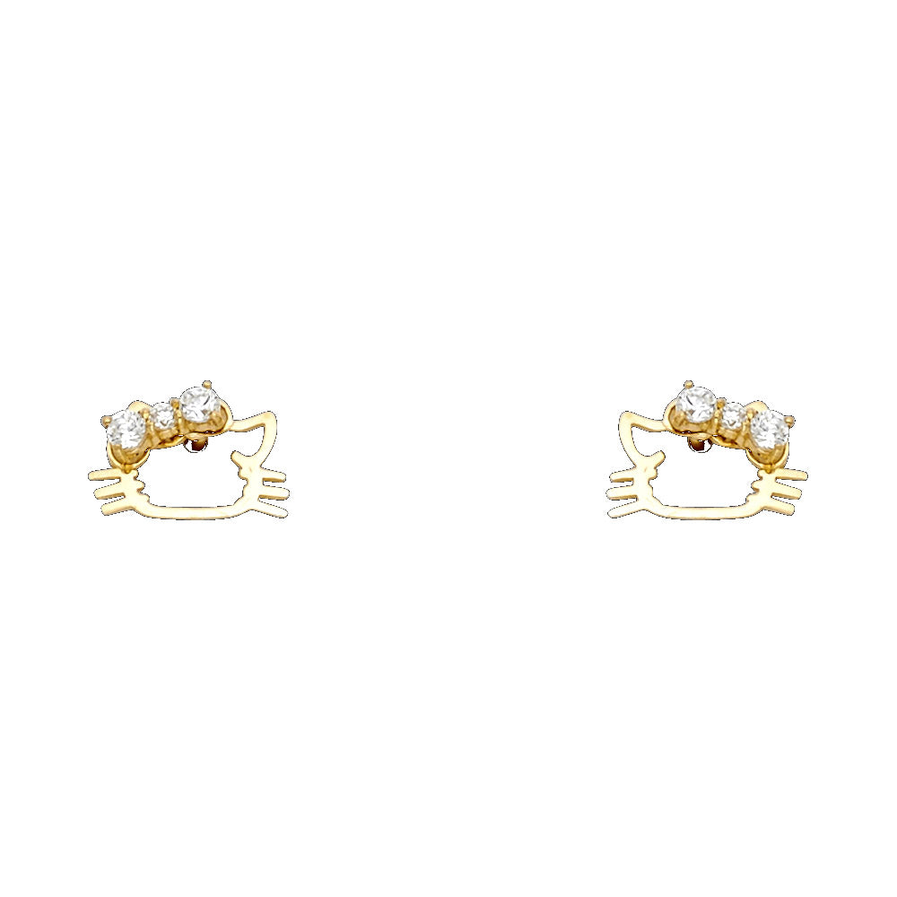 Assorted Stud Earrings with Screw Back - 14K GOLD - ST542