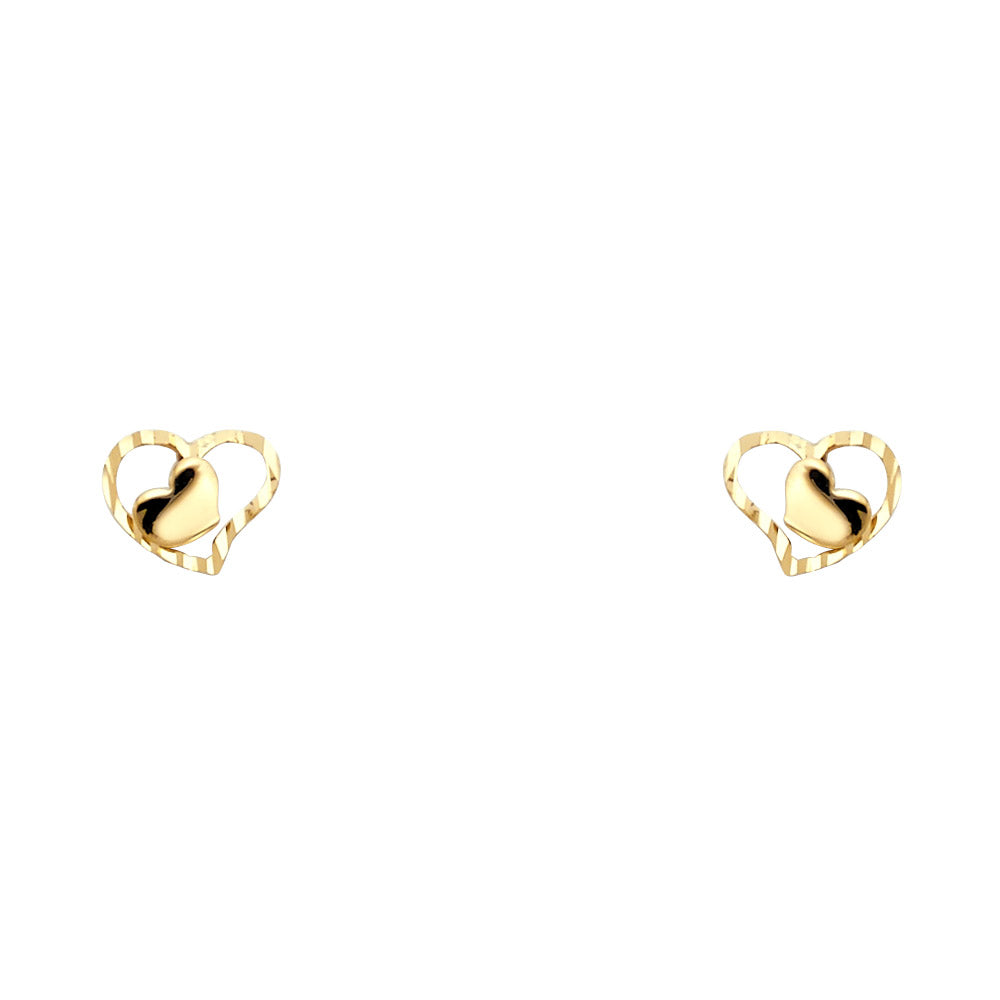 Assorted Stud Earrings with Screw Back - 14K GOLD - ST544