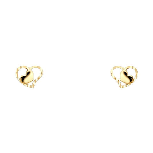 Assorted Stud Earrings with Screw Back - 14K GOLD - ST544