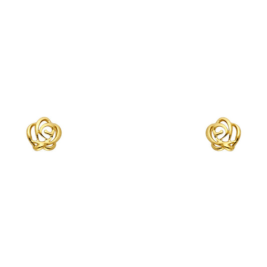 Assorted Stud Earrings with Screw Back - 14K GOLD - ST550