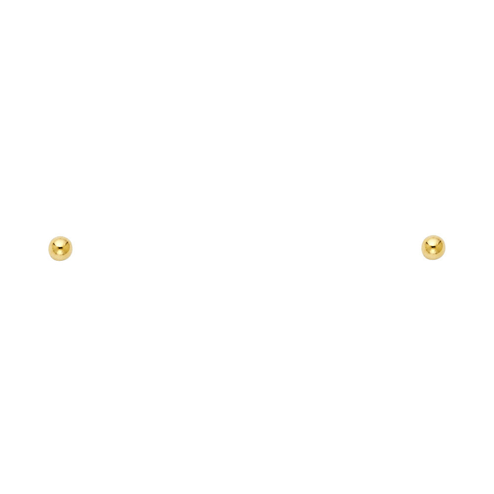 Solitaire Stud Earrings - 14K GOLD - ST572