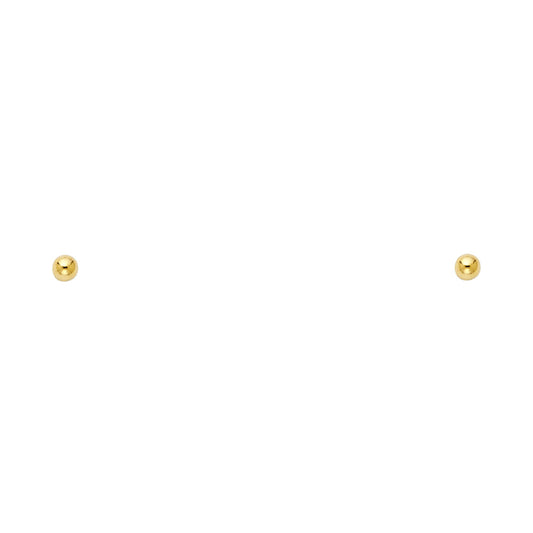 Solitaire Stud Earrings - 14K GOLD - ST572