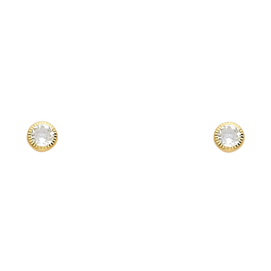 Assorted Stud Earrings with Screw Back - 14K GOLD - ST578