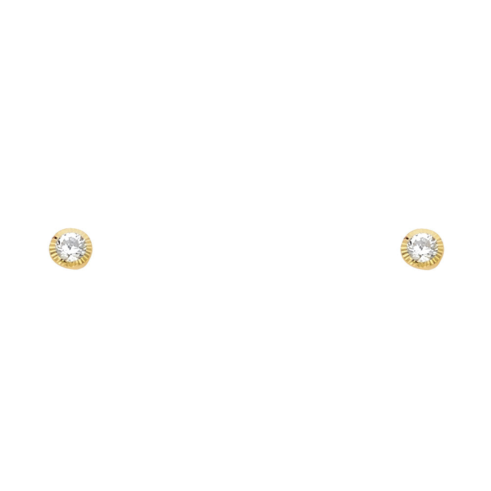 Assorted Stud Earrings with Screw Back - 14K GOLD - ST579