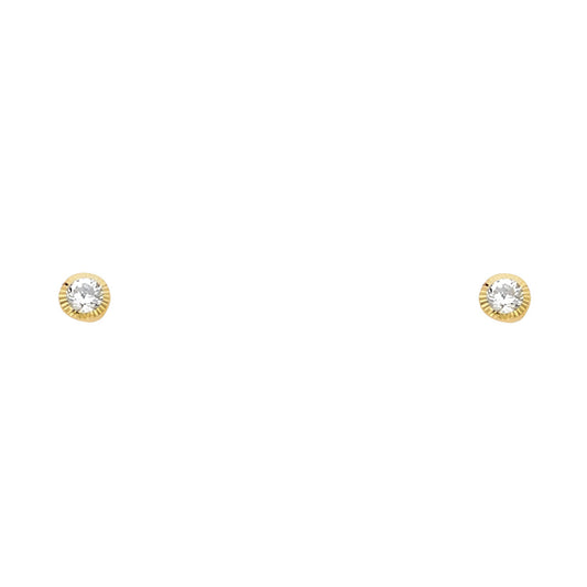 Assorted Stud Earrings with Screw Back - 14K GOLD - ST579