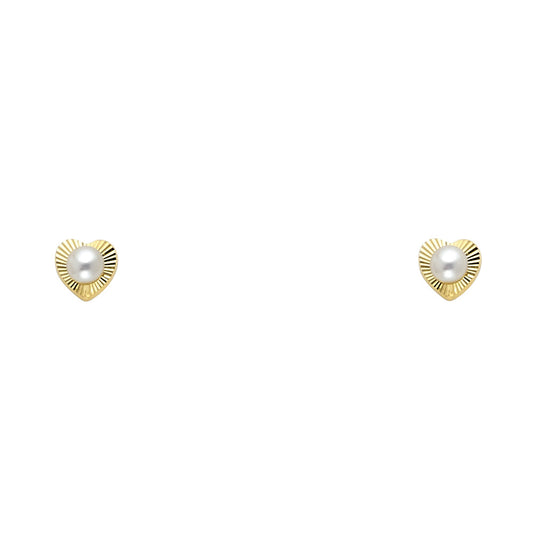 Assorted Stud Earrings with Screw Back - 14K GOLD - ST582