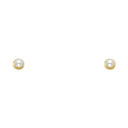 Assorted Stud Earrings with Screw Back - 14K GOLD - ST583