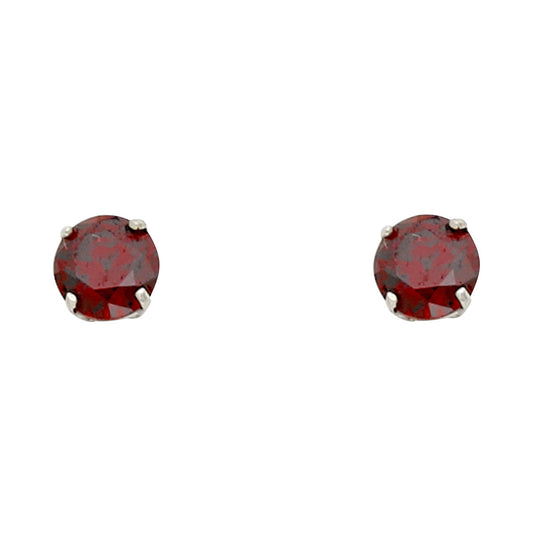 Solitaire Birth Stone Stud Earrings - 14K GOLD - ST596