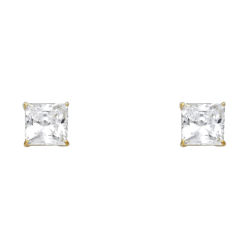 Solitaire Stud Earrings - 14K GOLD - ST599