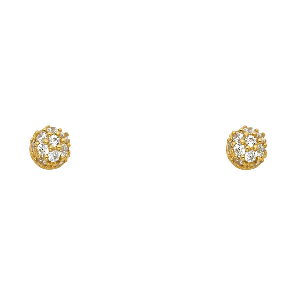 Assorted Stud Earrings with Screw Back - 14K GOLD - ST604