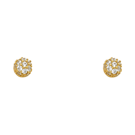 Assorted Stud Earrings with Screw Back - 14K GOLD - ST604