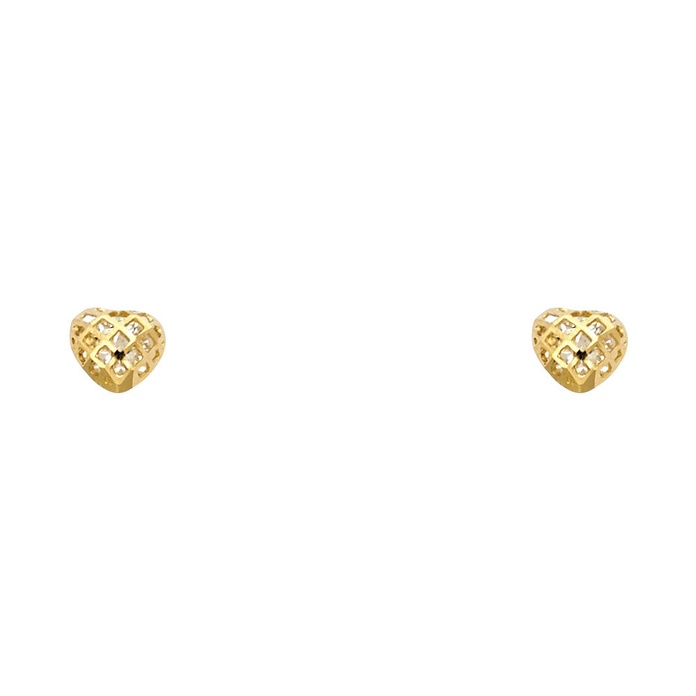 Assorted Stud Earrings with Screw Back - 14K GOLD - ST606