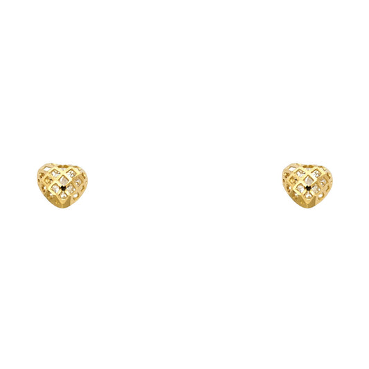 Assorted Stud Earrings with Screw Back - 14K GOLD - ST606