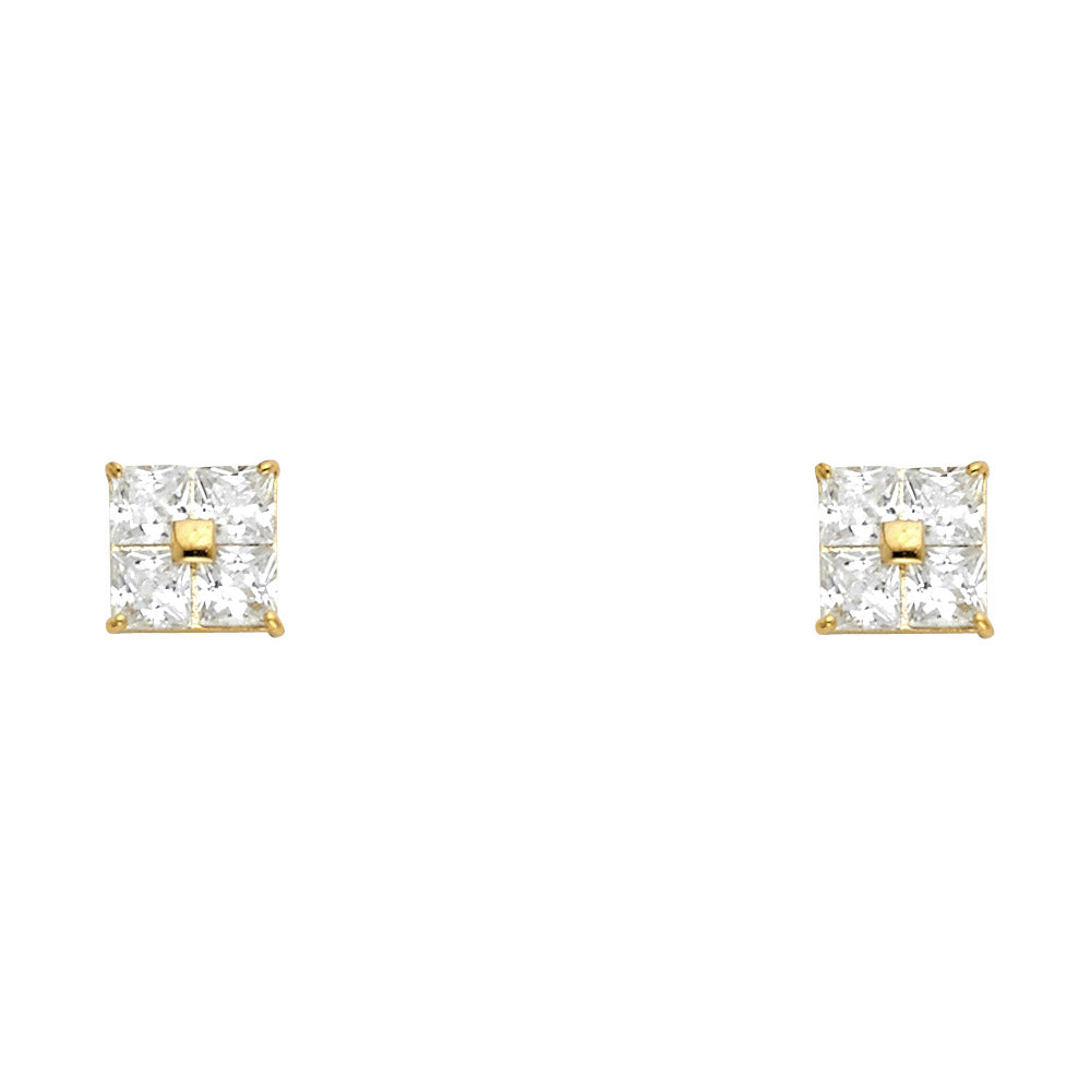 Assorted Stud Earrings with Screw Back - 14K GOLD - ST607