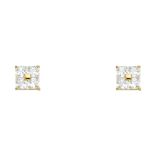 Assorted Stud Earrings with Screw Back - 14K GOLD - ST607