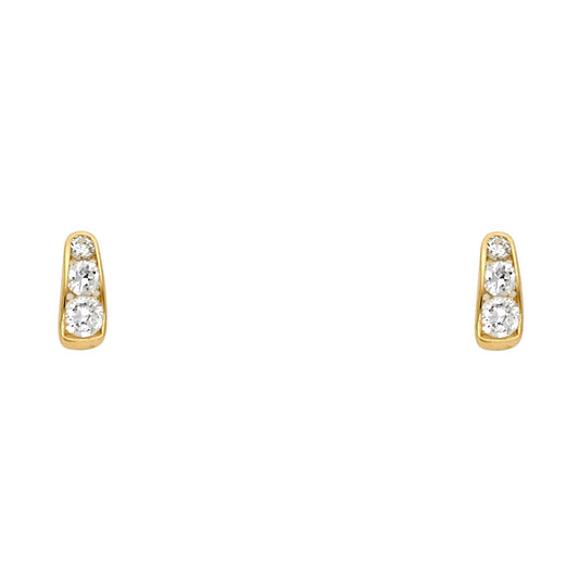 Assorted Stud Earrings with Screw Back - 14K GOLD - ST609