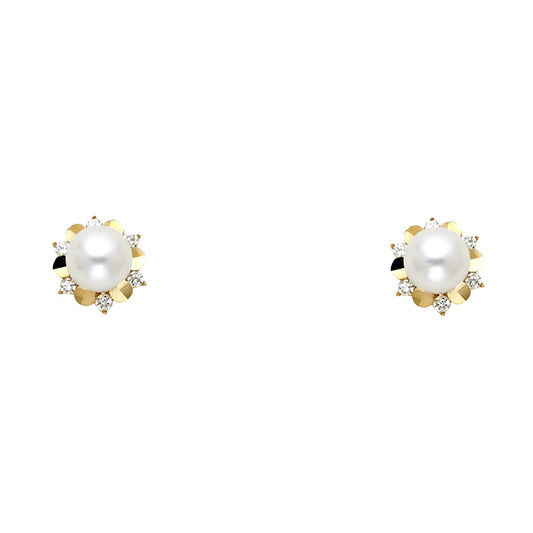 Assorted Stud Earrings with Screw Back - 14K GOLD - ST613