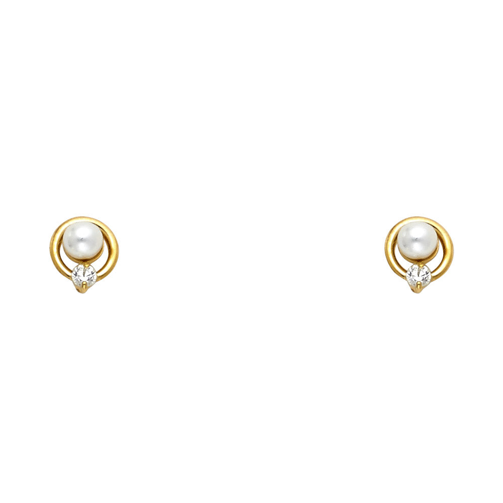 Assorted Stud Earrings with Screw Back - 14K GOLD - ST615