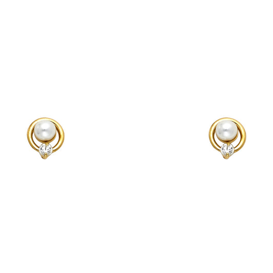 Assorted Stud Earrings with Screw Back - 14K GOLD - ST615