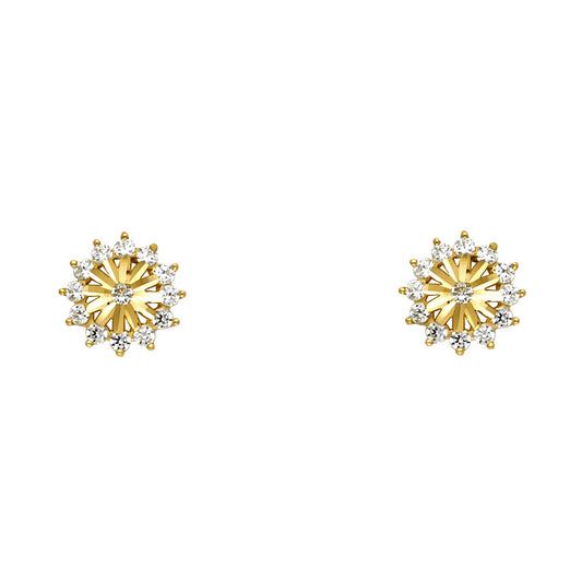 Assorted Stud Earrings with Screw Back - 14K GOLD - ST619