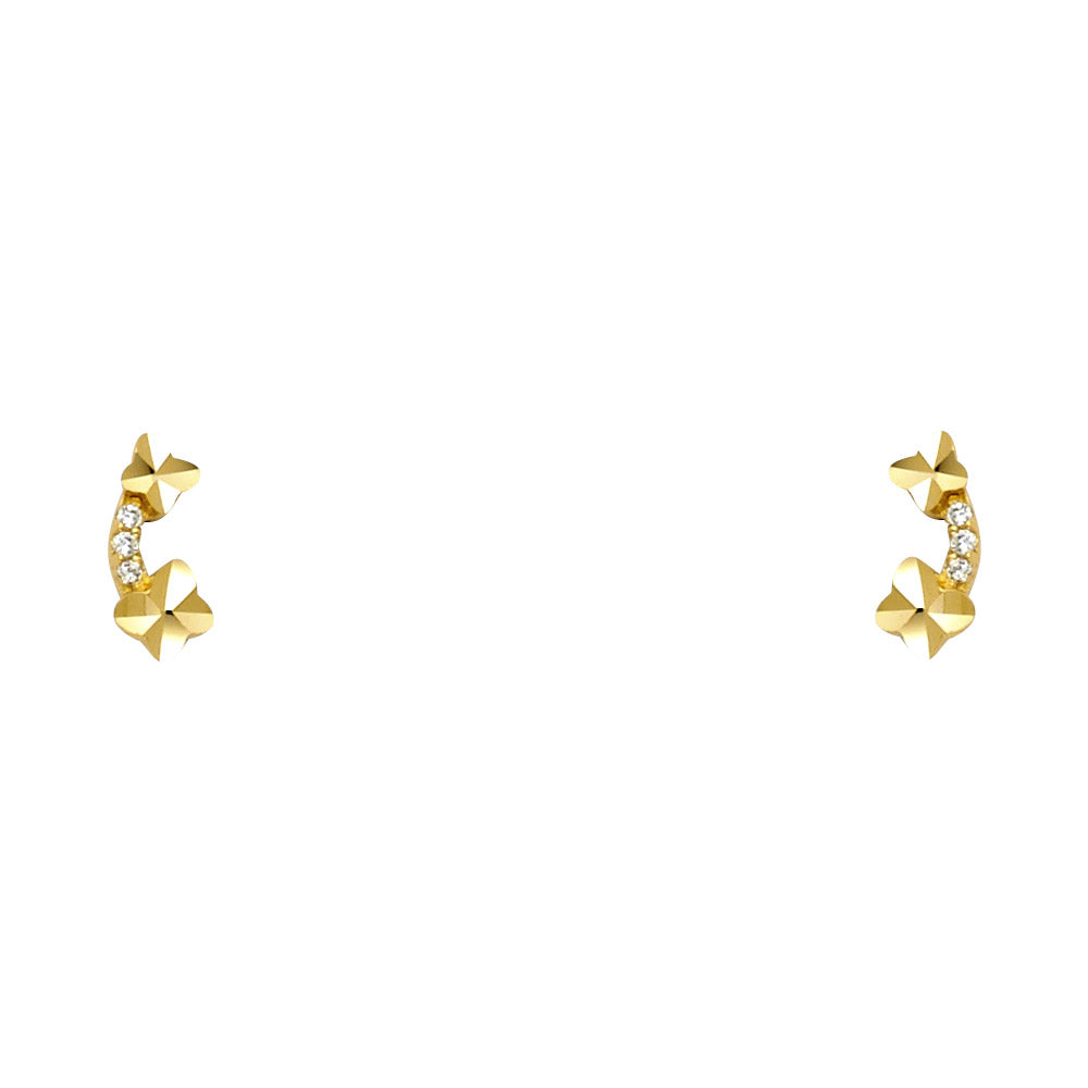 Assorted Stud Earrings with Screw Back - 14K GOLD - ST623