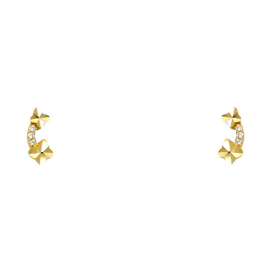 Assorted Stud Earrings with Screw Back - 14K GOLD - ST623